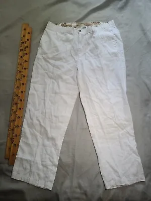 28 Palms Mens Pants Size US XLarge White Elastic Waist Drawstring Lounge Relaxed • $23.85