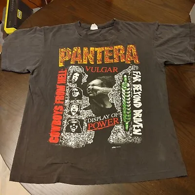 Vintage Pantera Shirt Vulgar Display Of Power  Cowboys From Hell Single Stitch L • $80