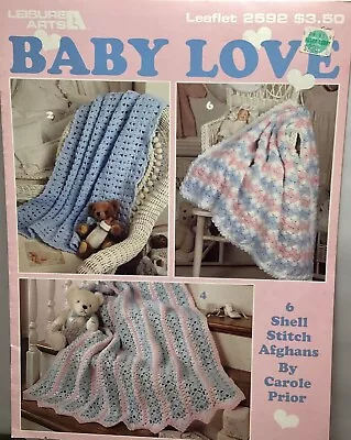 Baby Love Crochet Pattern Leaflet ~ 6 Shell Stitch Afghan Designs • $5.95