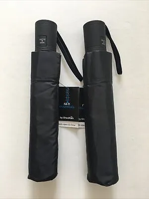 2 ShedRain Auto Open Close Umbrella Compact Automatic Black #2506 • $21.98