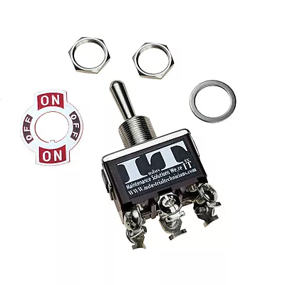 IndusTec 20A 125V DPDT 6 Screw Toggle Switch Momentary Resetting 3 Position 12V • $8.99