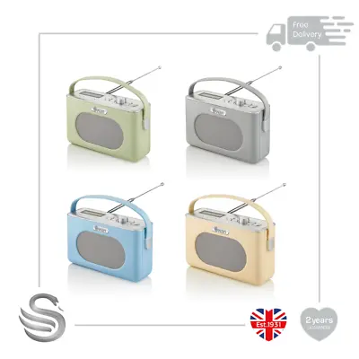 £59.99 • Buy Swan Retro DAB Bluetooth Radio Portable 3W Stereo Audio LCD Display Alarm Clock