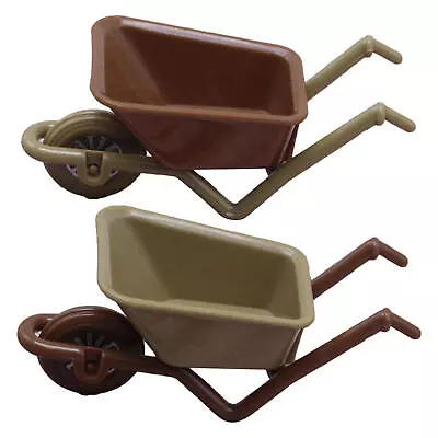           Miniature Toy Wheelbarrow Ornament Mini Push Cart Model For Doll House • $6.98