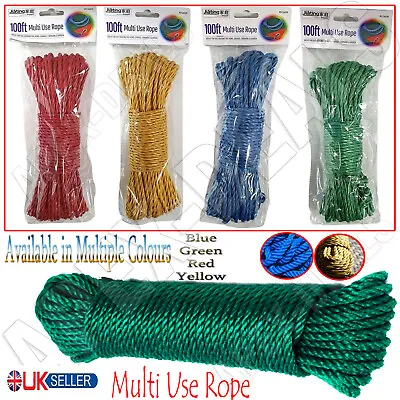 £5.75 • Buy 30 Metre Durable Polypropylene Nylon Rope Washing Line Cord Laundry Outdoor 100f
