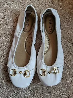 Me Too White LIMBO Ballet Flat 5.5 EUC • $13.99