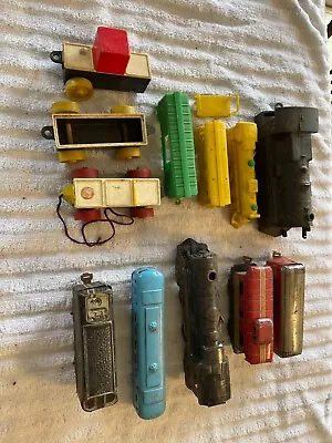 Vintage Metal MARX O-Gauge Train Car NYC Caboose + Other Toy Trains & Parts • $20