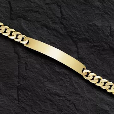 14K Solid Yellow Gold Handmade 6.5mm ID Curb Link Bracelet 7.5  Approx 18.25g • $1581.69