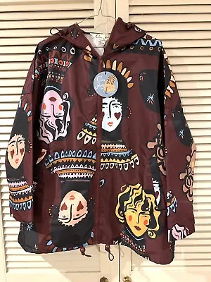 New! Cute GORMAN  Portraits” Raincoat Coat Jacket * Size S/M • $115