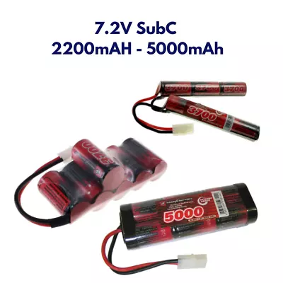 7.2V SubC SC Premium Racing RC NiMh Battery Pack +Custom Connector- 2200-5000mAh • £16.25