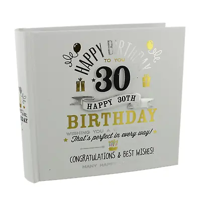 Signography Birthday Boy 30th Birthday Photo Album | Holds 80 6X4 Photos • £19.95