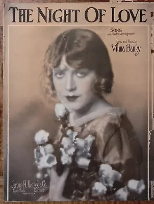 1927 The Night Of Love With Ukulele Vilma Banky Jerome H. Remick & Co  Z3002 • $14.24