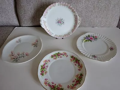 4 Good Mismatched Vintage Bone China Cake Plates - Afternoon Tea Wedding Party • £12.99