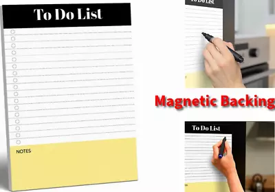 Magnetic Daily Planner: Grocery & Task List 6 X8.5” Fridge Notepad FREE SHIPPING • $9.49