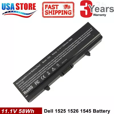 5.2A Battery For Dell Inspiron 1525 1526 1545 1546 GW240 RN873 X284G M911G HP297 • $13.99