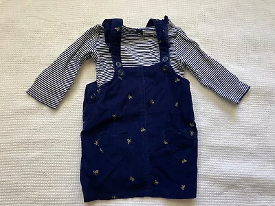 Carters Baby Girl Stripe Cordoroy Jumper Outfit Size3 M • $4.50