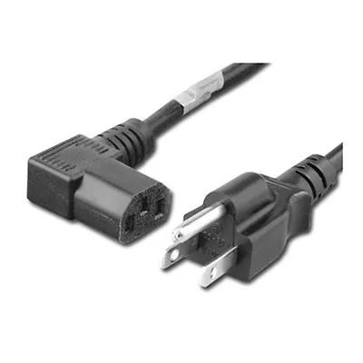 6 Ft 18AWG Heavy Duty US 3-Prong To Left-Angled IEC320 C13 AC Power Cord Cable • $12.95