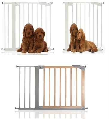 £50.35 • Buy Pressure Fit Pet Gate With Wide Walkthough Dog Gate Wood And Metal Bettacare