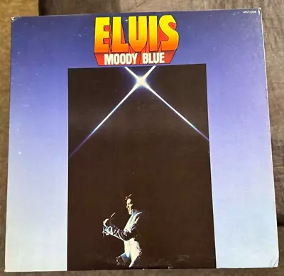 ELVIS PRESLEY Moody Blue LP 1977 RCA Victor AFL1-2428 Blue Vinyl  MINT Vinyl • $22