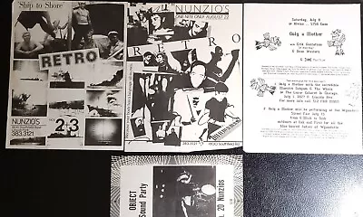 VINTAGE DETROIT~ROCK/PUNK/FILM FLYERS~Nunzios Lincoln Park~lot Of 3 • $8