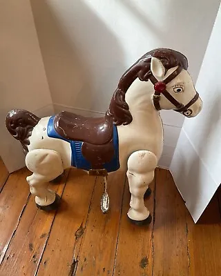 Antique 50’s Kids Toy Ride On Steel Bouncy Bronco Horse By Mobo • $60