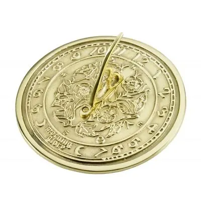 £36 • Buy 190mm Diameter Solid Brass Morning Glory Garden Sundial
