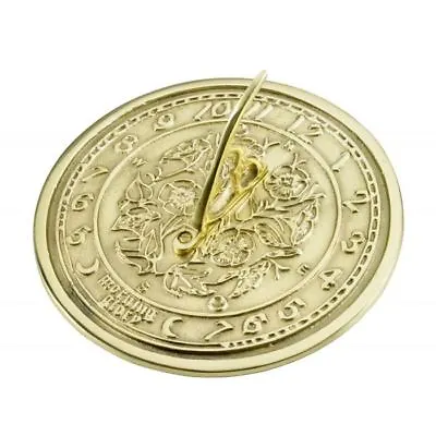 190mm Diameter Solid Brass Morning Glory Garden Sundial • £36