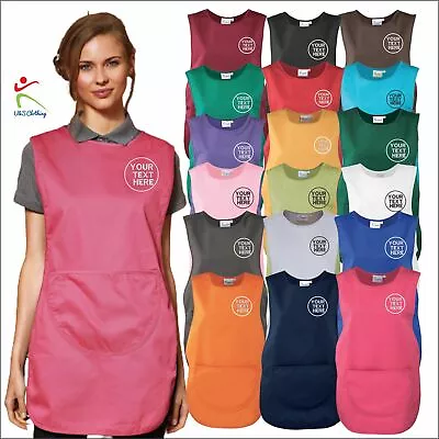 Personalised PR171 Premier Pocket Tabard Custom Embroidered Workwear Women Apron • £14.89