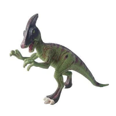 Vintage PARASAUROLOPHUS Dinosaur Plastic Toy Action Figure Brown Green • $12.95