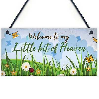 Welcome Garden Hanging Sign Garden Shed SummerHouse Plaque NAN Gifts For Her • £3.99