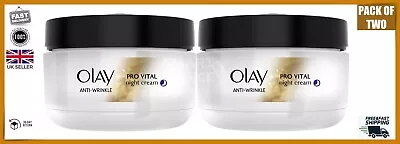 2 X Olay Anti-Wrinkle Pro Vital Anti-Ageing Night Moisturiser 50 Ml | Fast&Free • £19.95