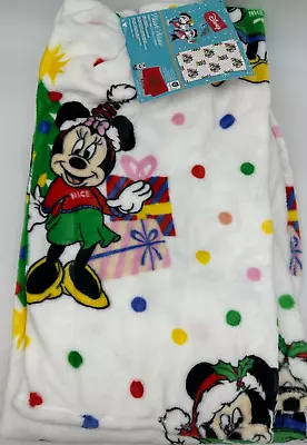 Disney Mickey And Minnie Mouse Christmas Plush Throw Blanket 50  X 70  • $9.99
