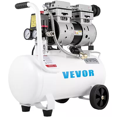 VEVOR 1HP Oil Free Air Compressor 115 PSI W/6.6 Gallon Steel Tank Ultra Quiet • $115.99