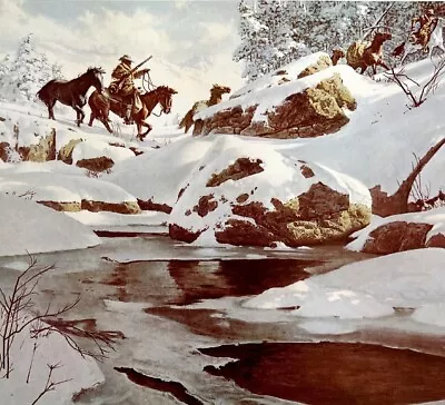 After The Norther 1974 Cowboy Western Winter Vintage Print McCarthy DWP3C • $14.29