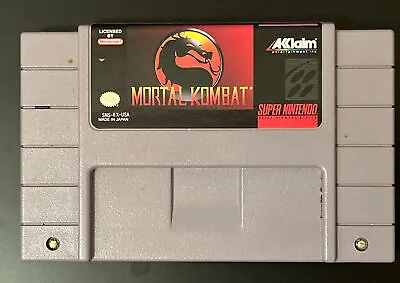 SNES Super Nintendo Mortal Kombat AUTHENTIC - Cleaned Tested And Works Look! • $9.99