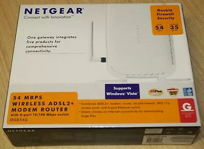 Netgear 54 MBPS Wireless ADSL2+ Modem Router DG834G • $29.99