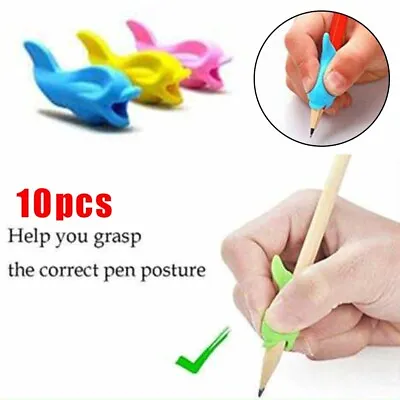 £3.61 • Buy 10X Kids Handwriting Aid Control Pencil Pen Gripper Right Left Handed Soft Grip
