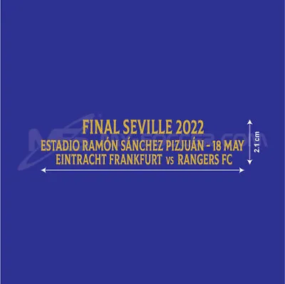 Final Seville 2022 UEFA EUROPA League Glasgow Rangers Match Details • $8.79