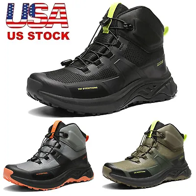 Men's Waterproof Hiking Trail Boots Outdoor Lightweight Breathable Boots • $27.99