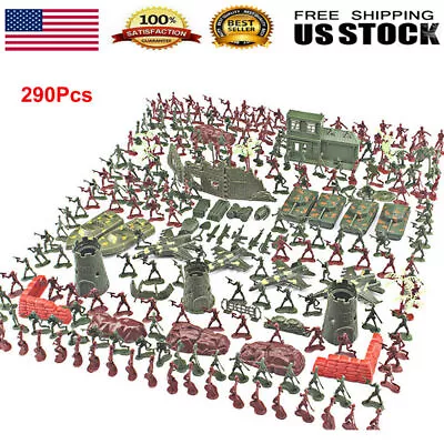 290Pcs Plastic Army Men Toy Soldiers For Boys With Military Figures Tanks • $20.89