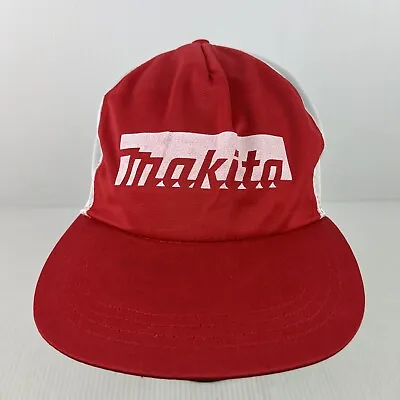 Vintage Makita Tools Snapback Hat Red/White • £30.94