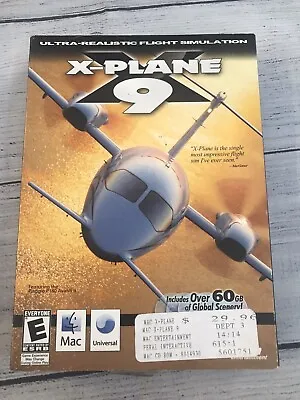 X-Plane 9 2009 (Apple) Realistic Flight Simulation NOS • $50