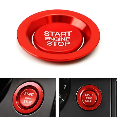 Red Keyless Engine Push Start Button W/ Ring For Land Rover Or Jaguar Ignition • $14.39