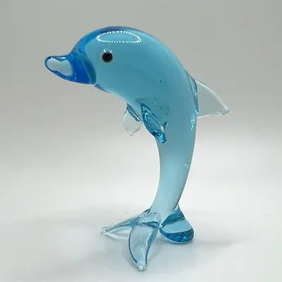New!!! Murano Glass Handcrafted Unique Lovely Size 2 Dolphin Figurine Glass Art • $29.90