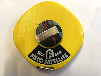 Tape Measure - Fisco 66ft/20m Rule - Flexible Steel Rustproof - New Old Stock • £17.95