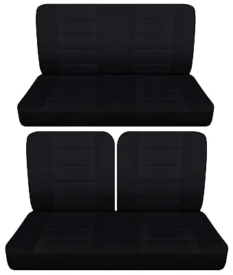 50/50 Top Front & Solid Rear Bench Seat Covers Fit 1964 Chevelle Malibu 2dr Seda • $139.99