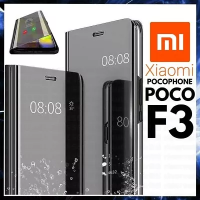 For XIAOMI POCOPHONE POCO F3 CLEAR VIEW FLIP CASE SMART BOOK MIRROR LUXURY F 3 • $15.29