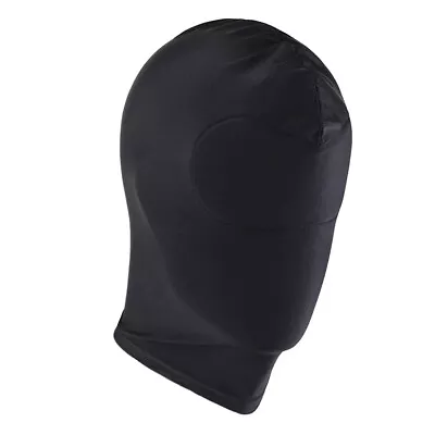 Black Face Mask Elastic Breathable Open Eyes Mouth Spandex Costume Hood Masks • $10.22