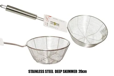 £6.50 • Buy Mesh Strainer Ladle Stainless Steel Spider Deep Skimmer Frying Spoons Kitchen