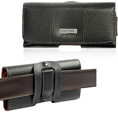 Genuine Leather Waist Belt Clip Pouch Cover For Samsung Galaxy Note 20 S24 S23 • £23.62