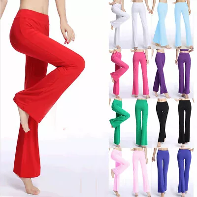 $24.95 • Buy Women Modal Casual Gym Yoga Long Pants Sports Wide Loose Straight Leg Trousers